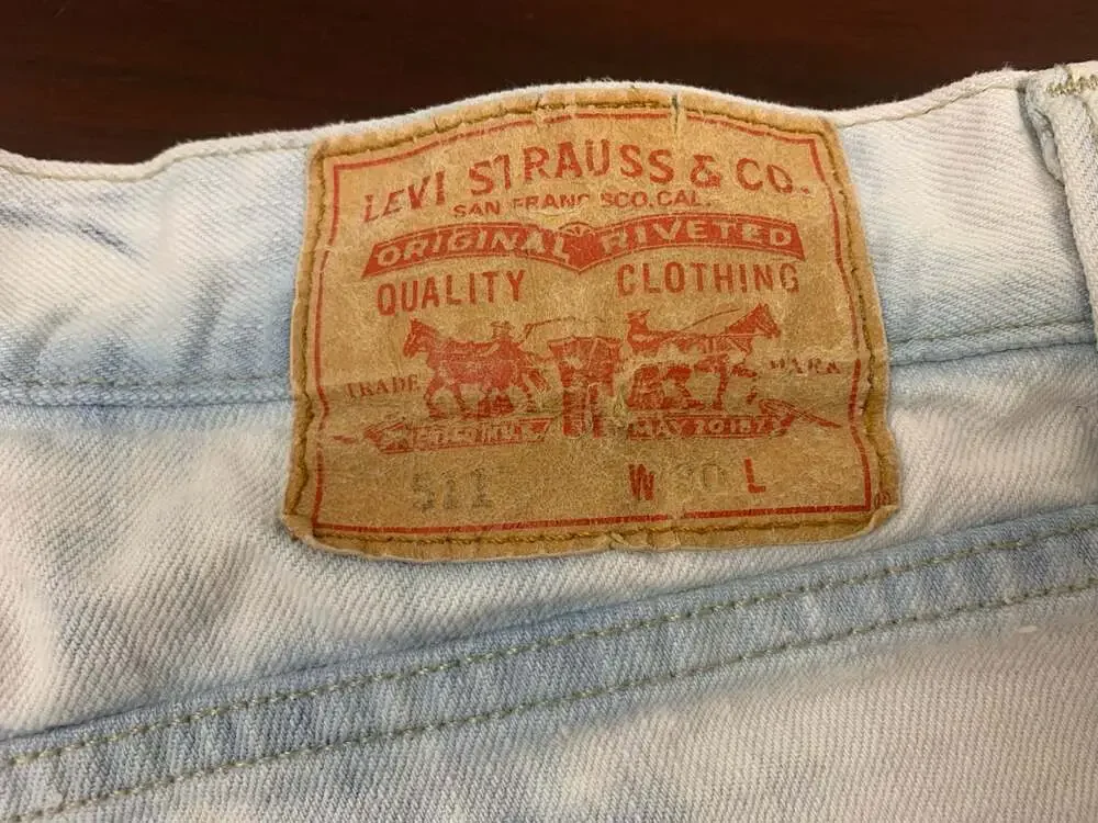Levi's 511 Mens Distressed Denim Shorts blue Size 30